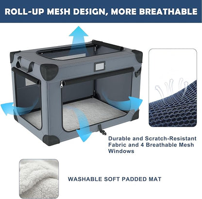 36 Inch Soft Dog Crates, Portable Travel Crate - Image 2