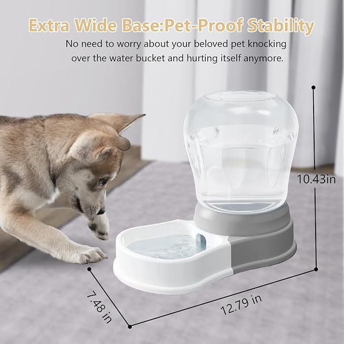 STALTWO 1 Gallon Automatic Dog Water Dispenser, Large Capacity Gravity Pet - Image 3
