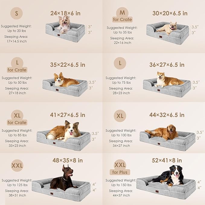 EHEYCIGA Orthopedic Dog Bed for Medium Dogs, Waterproof Memory Foam Medium Pet - Image 2