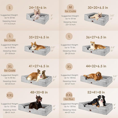 EHEYCIGA Orthopedic Dog Bed for Medium Dogs, Waterproof Memory Foam Medium Pet - Image 2