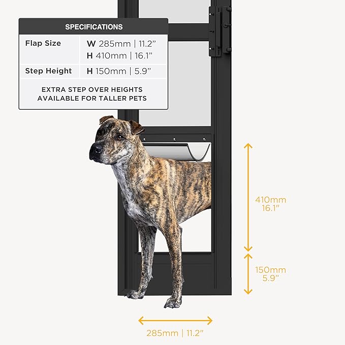 Hakuna Pets Black Glass Patio Pet Door - Image 2