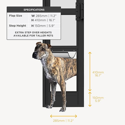 Hakuna Pets Black Glass Patio Pet Door - Image 2