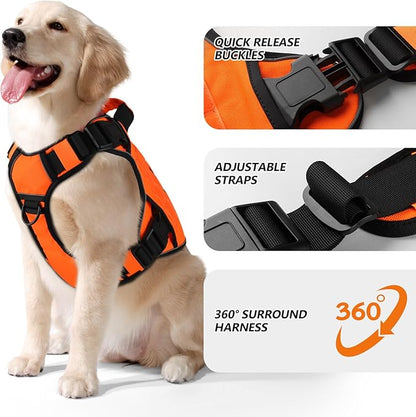 WINGOIN Orange Tactical Dog Harness - Image 2