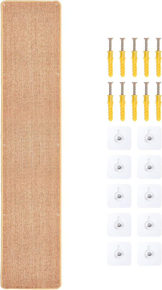 Natural Sisal Cat Scratcher Mat, Wall Scratcher Carpet, Cat Climbing Wall by Uranshin