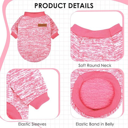 1 Pack Dog Sweaters for Small Dogs Girl Boy Winter Fleece Clothes Warm Soft Dog - Image 3