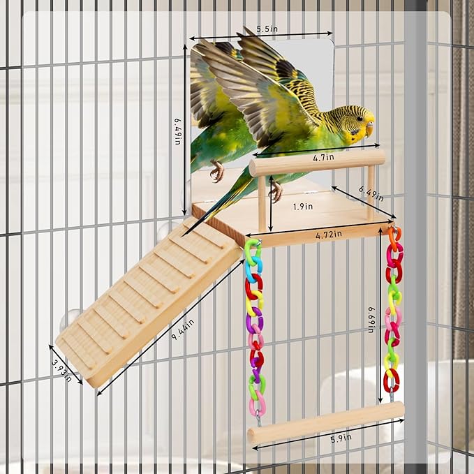 Bird Perches Platform Swing - Image 2