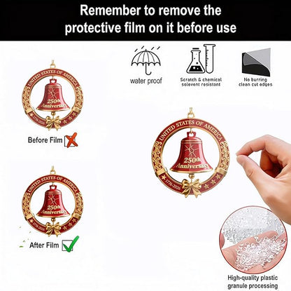 6 Pcs 250th Anniversary Liberty Bell Hanging Ornament Indoor Outdoor Decor - Image 8