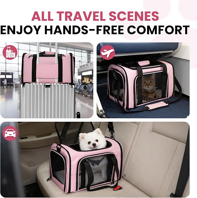 Expandable Cat Carrier Airline Approved Soft-Sided Pet Travel Carrier - Image 8