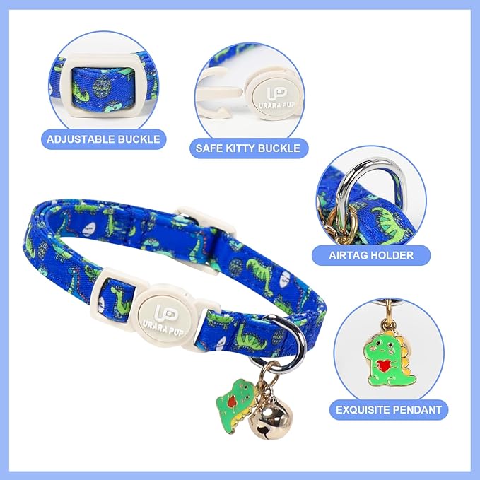 Cat Collar, Pretty Ocean Kitten Collars - Image 3