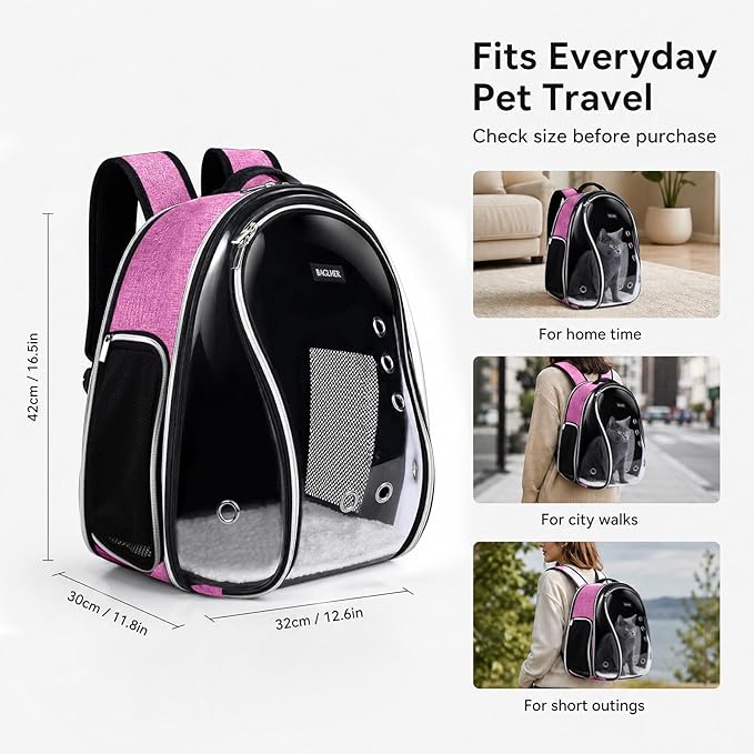 BAGLHER Cat Carrier Backpack Bubble - Image 6