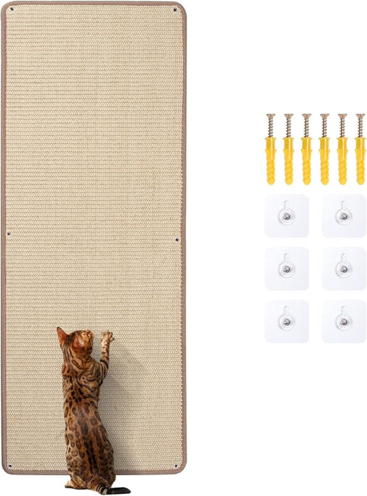 Natural Sisal Cat Wall Climbing Carpet, Wall Scratcher Carpet Mat Pad, Cat by Uranshin