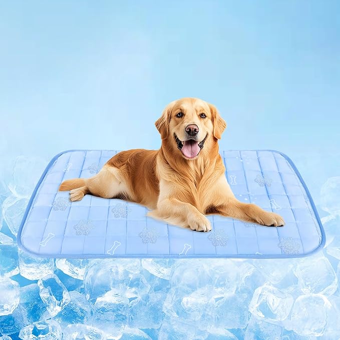 RIOGOO Dog Cooling Mat, Dog Blanket Washable, Cool Fabric & Internal Waterproof by RIOGOO