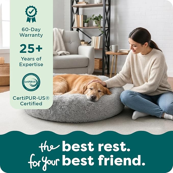FurHaven 45" Calming Donut Dog Bed - Image 9