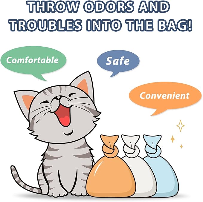 Odor Sealing Waste Disposal Bags S/200 Count Cat Litter Bags Unscented Cat poop - Image 7