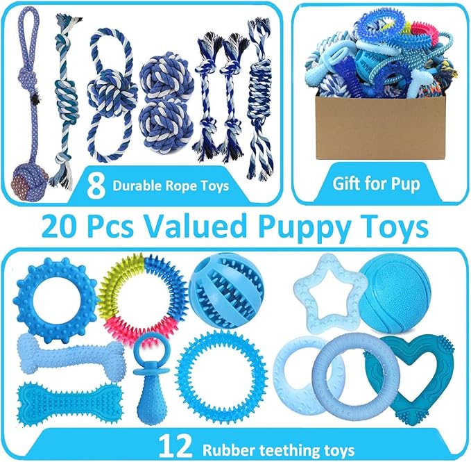 Beiker 20 Pack Puppy Chew Toys - Image 2