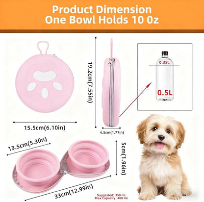 Zegcohjave Collapsible Dog Bowls, Travel Dog Bowl, Dog Water Bowl, Cat Bowl - Image 2
