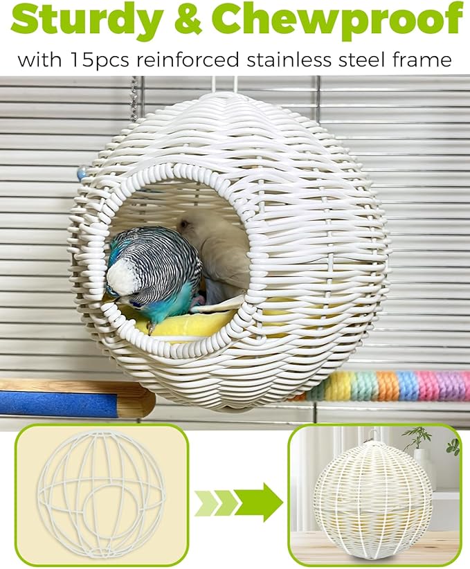 Chewproof Steel Frame Bird Nest - Image 2