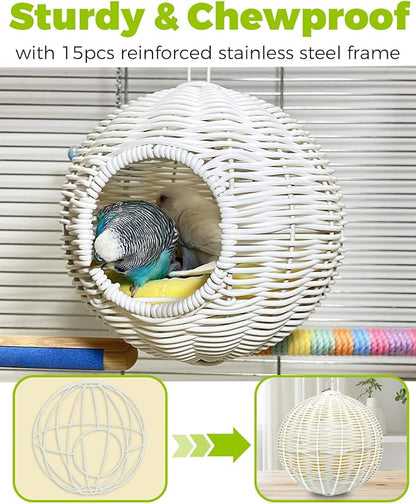 Chewproof Steel Frame Bird Nest - Image 2
