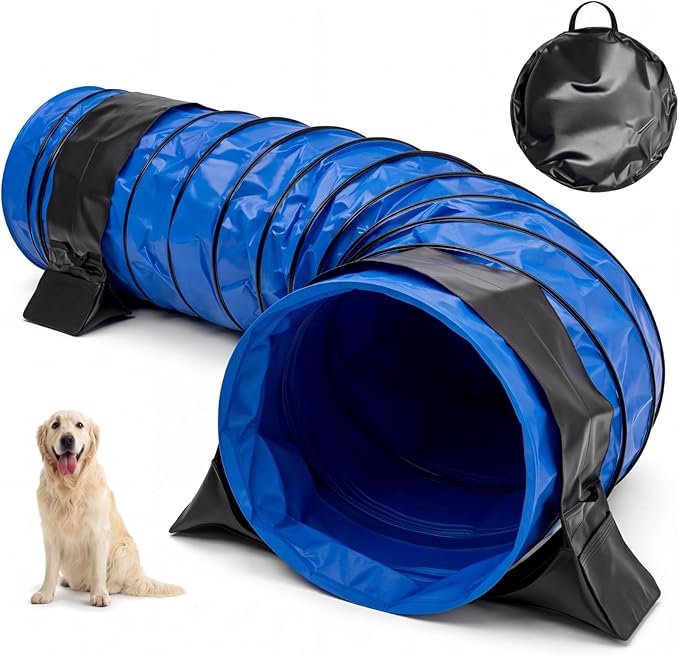 Briwooody 28 in 10 Foot PVC Dog Agility Tunnel by Briwooody