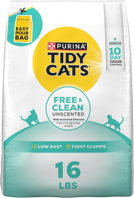 Purina Tidy Cats Clumping Cat Litter Odor Control, Free and Clean Unscented by PurinaTidyCatsLitter