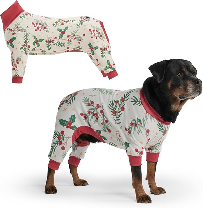 Spark Paws Dog Christmas Pajama, Dog Recovery Suit Male, Ultra-Soft and 4-Way by SparkPaws