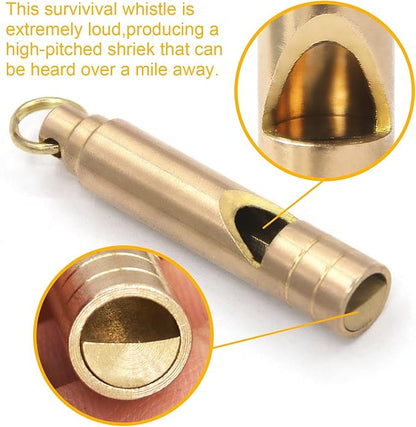 Brass Survival Whistle, 125 dB Loud Emergency Whistle - Image 5