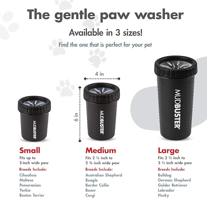 Dexas Medium Dog Paw Cleaner, Matte Black - Image 3