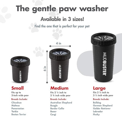 Dexas Medium Dog Paw Cleaner, Matte Black - Image 3