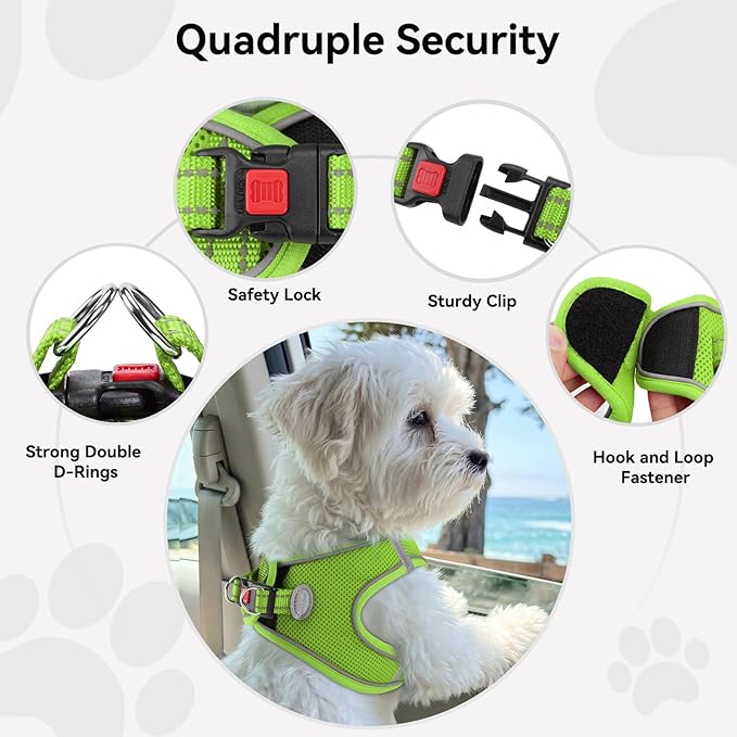 Joytale Small Dog Harness, Breathable Mesh Step-in Vest, Reflective Soft Padded - Image 6
