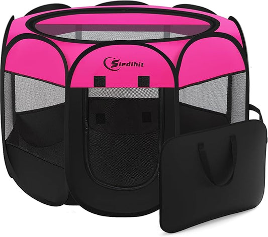 Siedihit Dog Playpen, Medium Puppy Pet Playpen, Dog Crate Tent Cage by Siedihit
