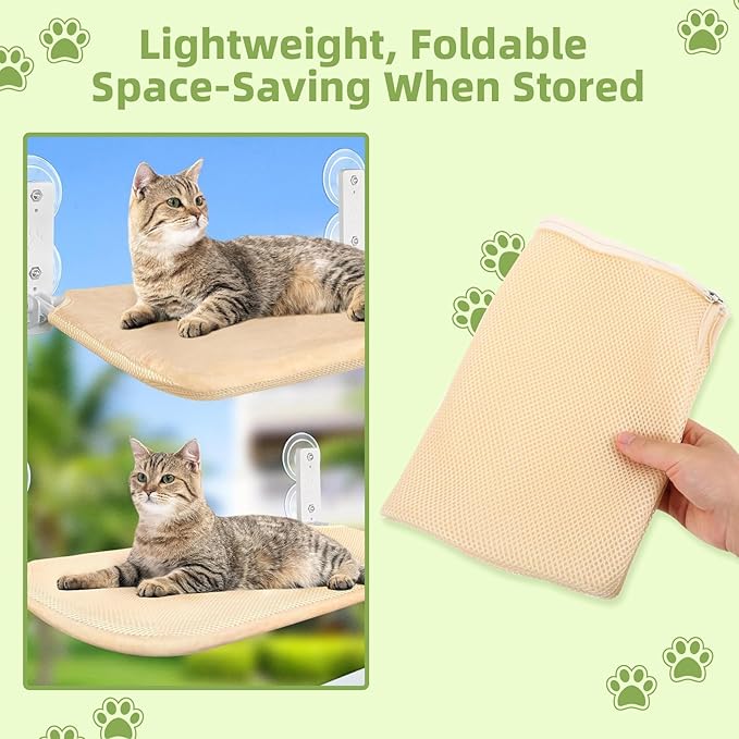 2PCS Replacement Cover for Cat Window Perch, M Size Cordless Cat Window Hammock - Image 5