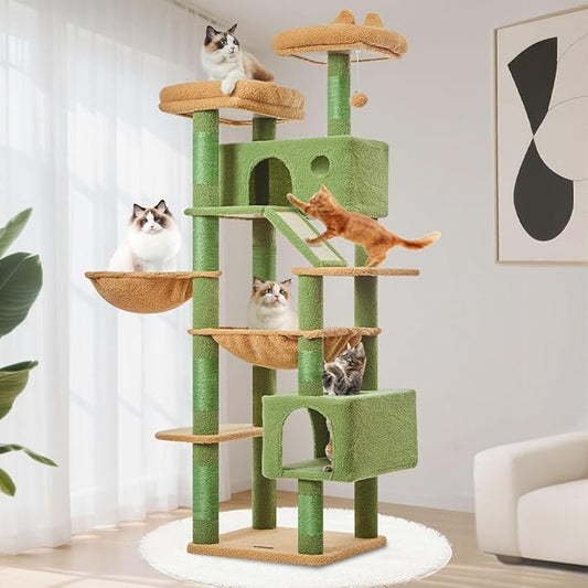 Taoqimiao Cactus Cat Tree, 71-Inch Cat Tower by Taoqimiao