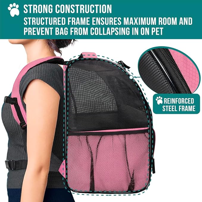 PetAmi Dog Backpack Carrier for Small Medium Dogs Large Cats up to 18 lbs - Image 6