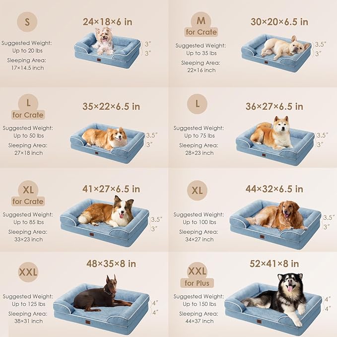 EHEYCIGA Orthopedic Dog Beds for Large Dogs, Waterproof Memory Foam Large Pet - Image 2