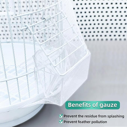 Large Bird Cage Cover, Bird Cage Seed Catcher, Adjustable Soft Airy Nylon Mesh - Image 3