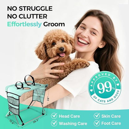 Pet Grooming Hammock with Stand, Foldable Design, Holds Up to 165 Lbs, Joint - Image 7