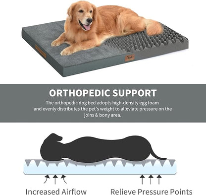 Orthopedic Dog Crate Bed for Extra Large Dogs, XXL Waterproof Comfort Pet Bed - Image 4