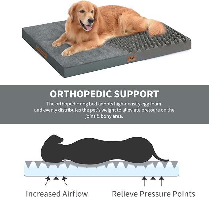 Orthopedic Dog Bed for Extra Large Dogs, XL Comfort Pet Mat for Large Sized Dog - Image 4