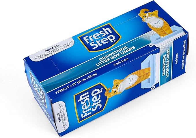 Fresh Step Jumbo Drawstring Cat Litter Box Liners Scented Heavy Duty Kitty - Image 4