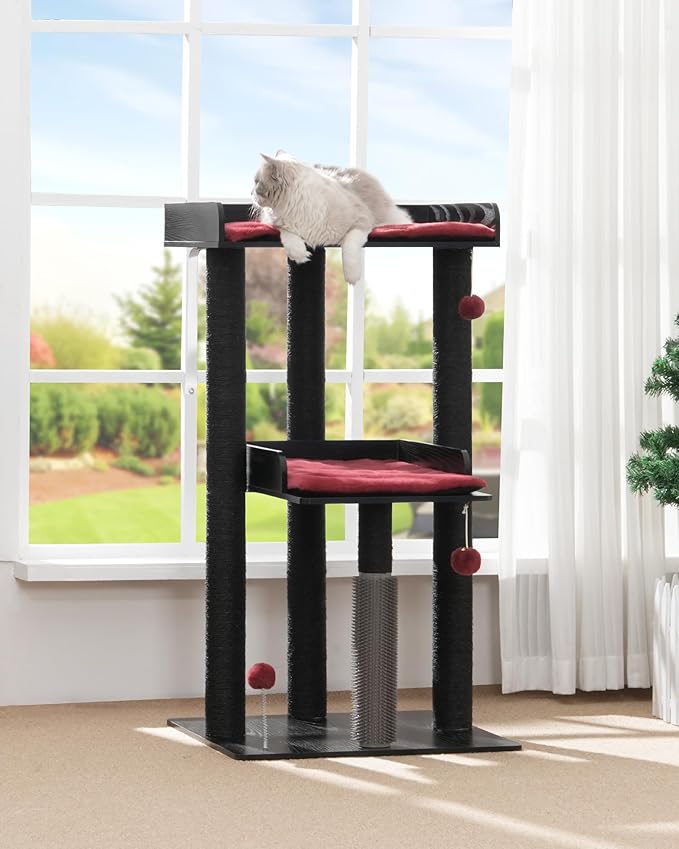 FourFurPets 43.7" Cat Tree, Modern Cat Tree Tower, Cat Tower - Image 4