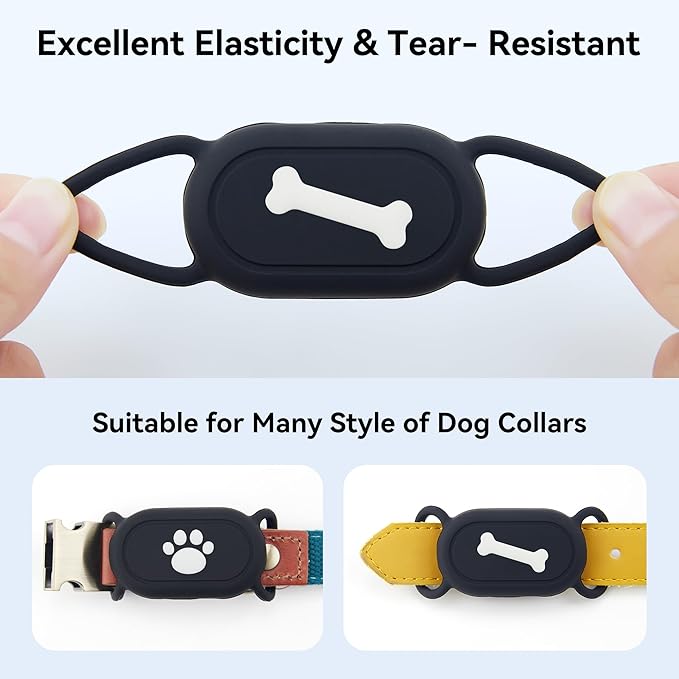 Dog Collar Holder for Galaxy Smarttag2, Waterproof Silicone Case for Pet Cat - Image 3