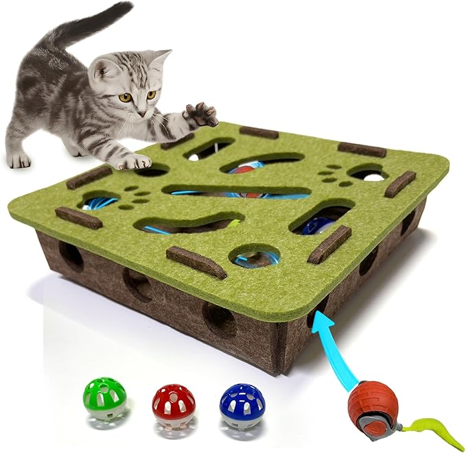 Interactive Soft Felt Cat Puzzle Toy by OVRRCSME