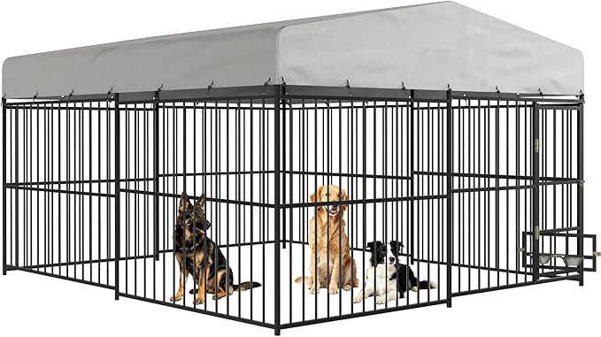 10x10x6 FT Dog Kennel Outdoor for Large Dogs, Dog Enclosure Dog Cage Pet House - Image 9