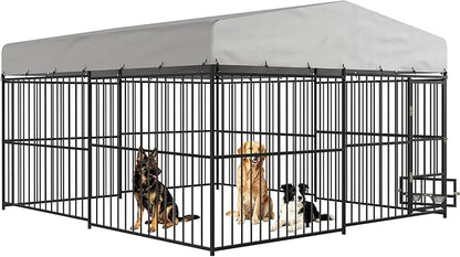 10x10x6 FT Dog Kennel Outdoor for Large Dogs, Dog Enclosure Dog Cage Pet House - Image 9