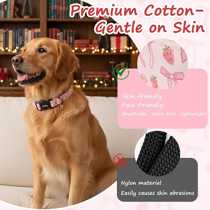 Medium Dog Collar, Girl Boy Dog Collars - Image 4