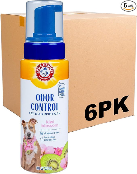 Arm & Hammer for Pets Odor Control No-Rinse Foam Dogs Kiwi Blossom Waterless by ArmHammer