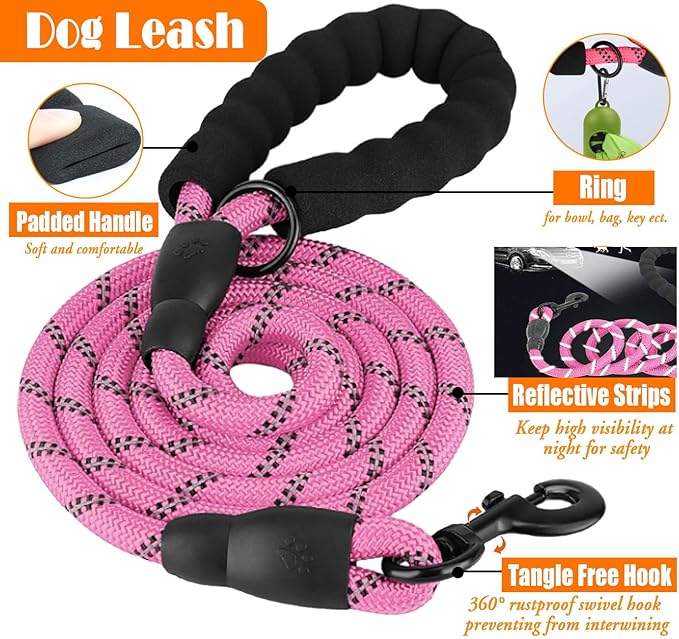 LOBEVE No Pull Dog Harness, Collar & Leash Set | Includes Dog Seat Belt - Image 5