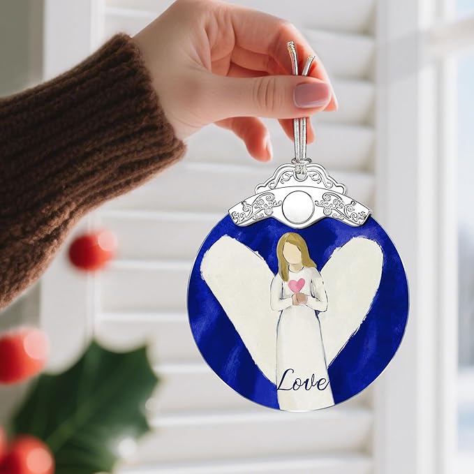 Stained Glass Ornament, Love Angel Christmas Ornaments, Christmas Decorations - Image 2