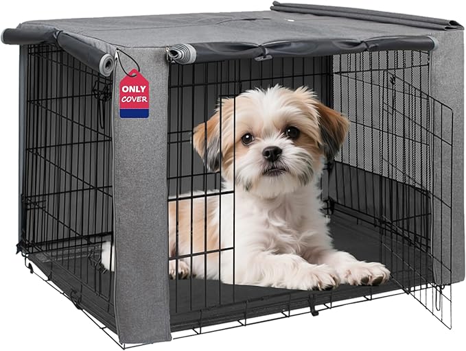 HiCaptain Breathable Dog Crate Cover 24 Inch, Durable Heavy Duty Kennel Cover by HiCaptain