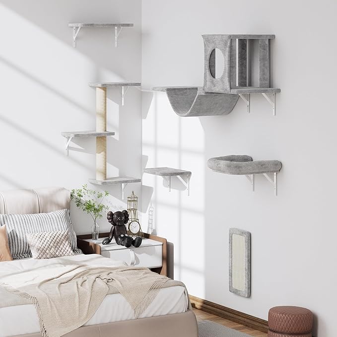 12-in-1 Cat Wall Shelves, Wall Mounted Cat Climber - Image 4